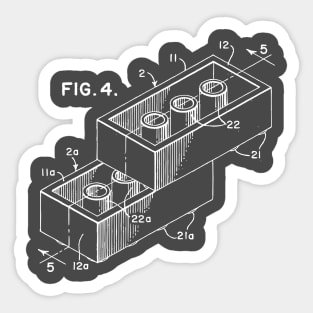 Lego Piece Patent Print 1958 Sticker